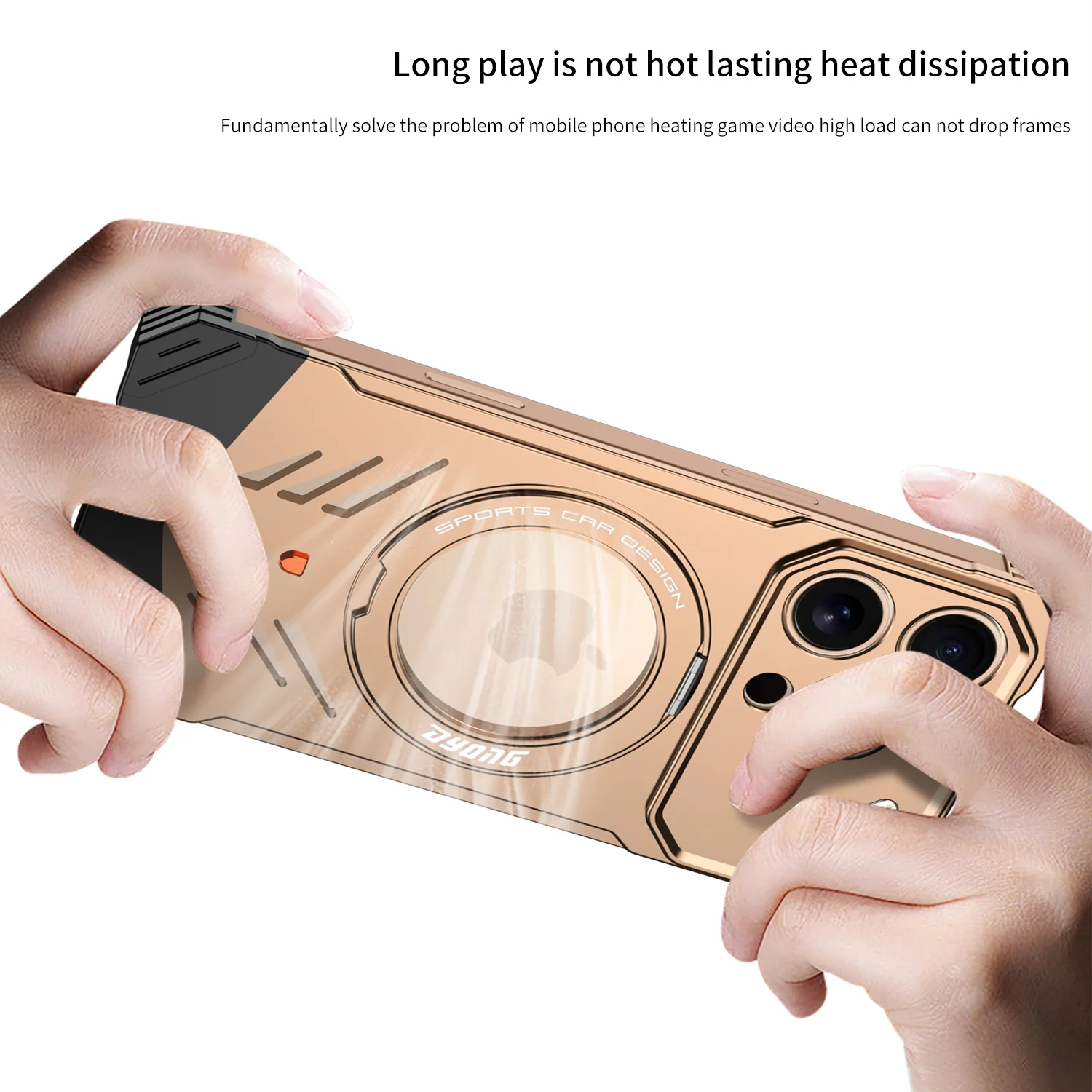 Armor King Supercar MagSafe Pivot Ring Stand Elastic Buckle Frameless Metal Case Cover